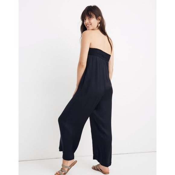 MADEWELL Black Strapless Tie-Front Jumpsuit 4 NEW - Picture 3 of 14